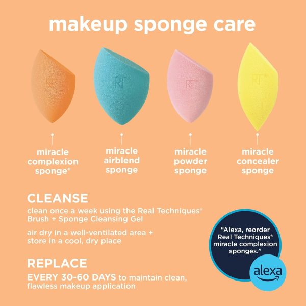 Real Techniques 6 Piece Everyday Essentials Makeup Brush Set, Includes 4 - Image 19