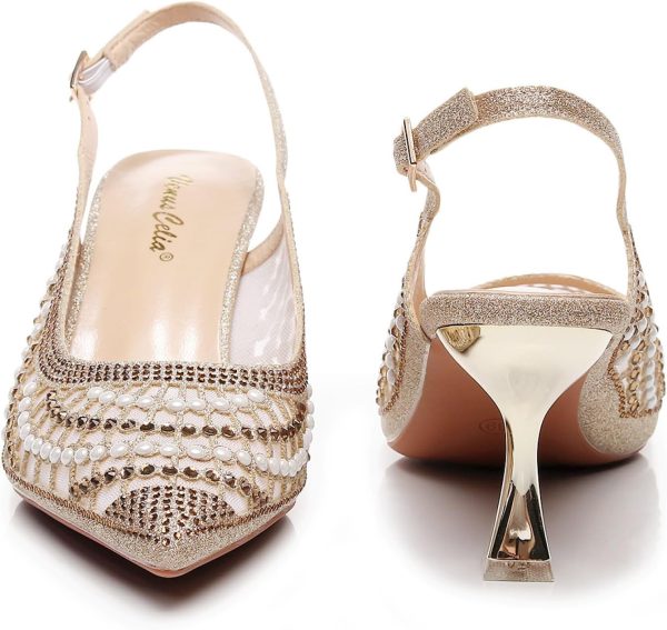 VenusCelia Women's Charming Lady Slingback Pump Shoe - Image 4
