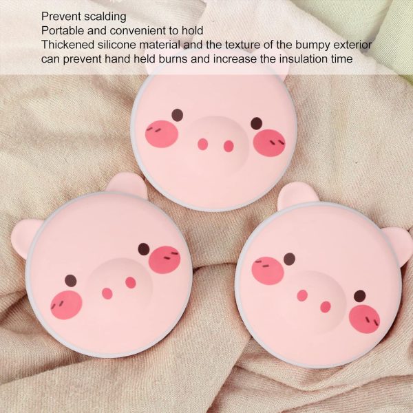 Cute Piggy with Power Bank Function, USB with Makeup Mirror and Light, - Image 8
