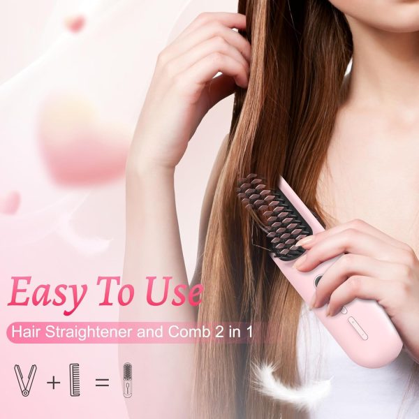 Cordless Hair Straightener Brush - 20 Million Anion Hair Straightener Brush - Image 3