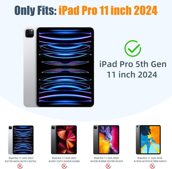 New Compatible with iPad Pro 11 Inch Case (M4, 5th Gen 2024) with Pencil - Image 2