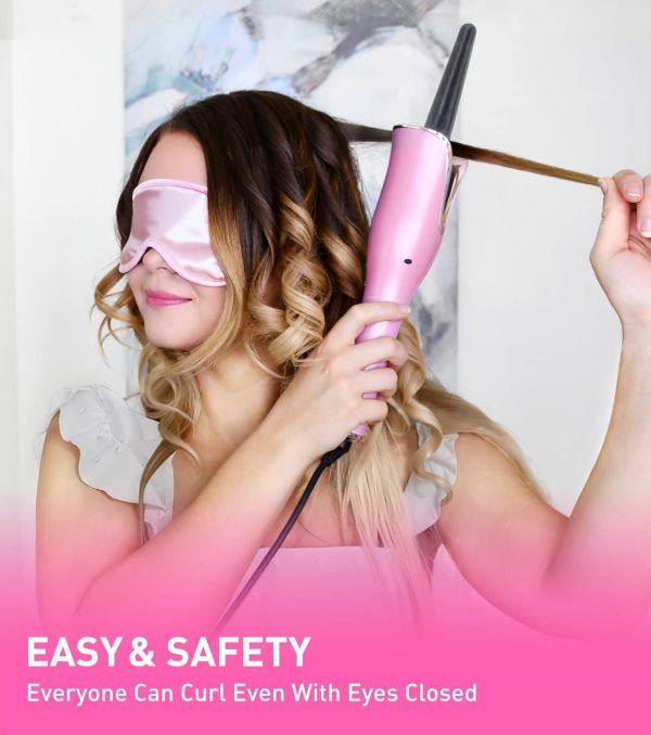 Curling Iron 1 Inch Automatic Curling Wand with Extended Long Barrel, - Image 3