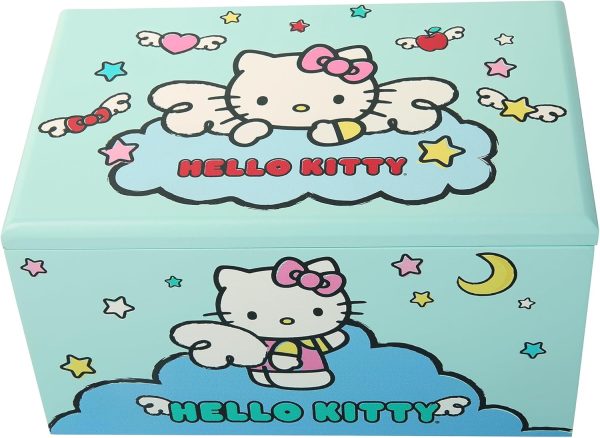 Hello Kitty Jewelry Box with Tray and Storage Official License, Blue - Image 4