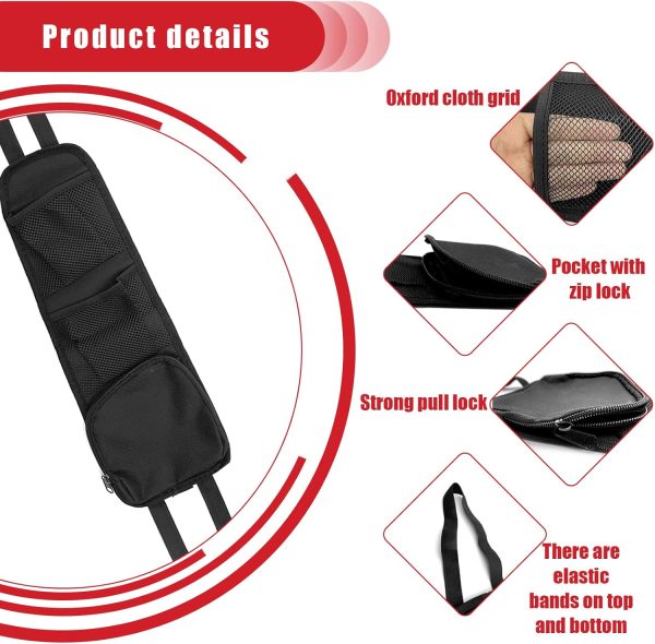QUICTO 2PCS Car Seat Storage Hanging Bag, Multi-Pocket Seat Side Organizer, - Image 3