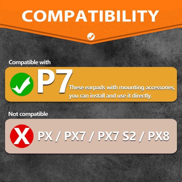 P7 Ear Pads - TRANSTEK Replacement Ear Cushion Compatible with Bowers & - Image 2