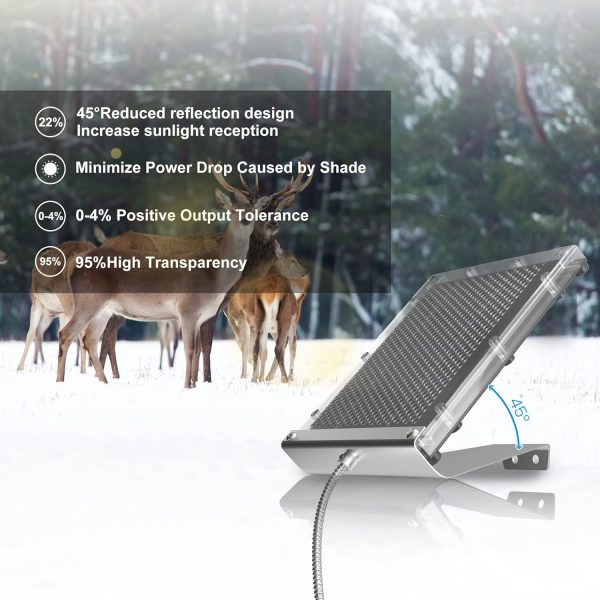 POWOXI 12V 1.7W Solar Panel for Deer Feeder Waterproof Solar Battery - Image 2