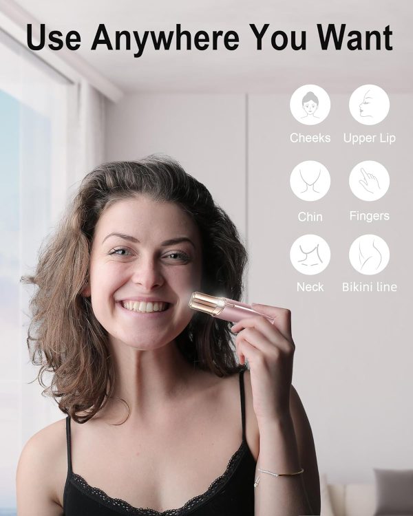 Facial Hair Removal for Women, Painless Womens Facial Hair Remover with 2 - Image 2