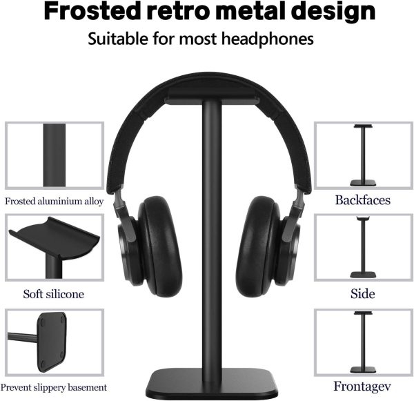 Geekria Aluminum Alloy Headphone Stand for Over-Ear Headphones, Gaming - Image 2
