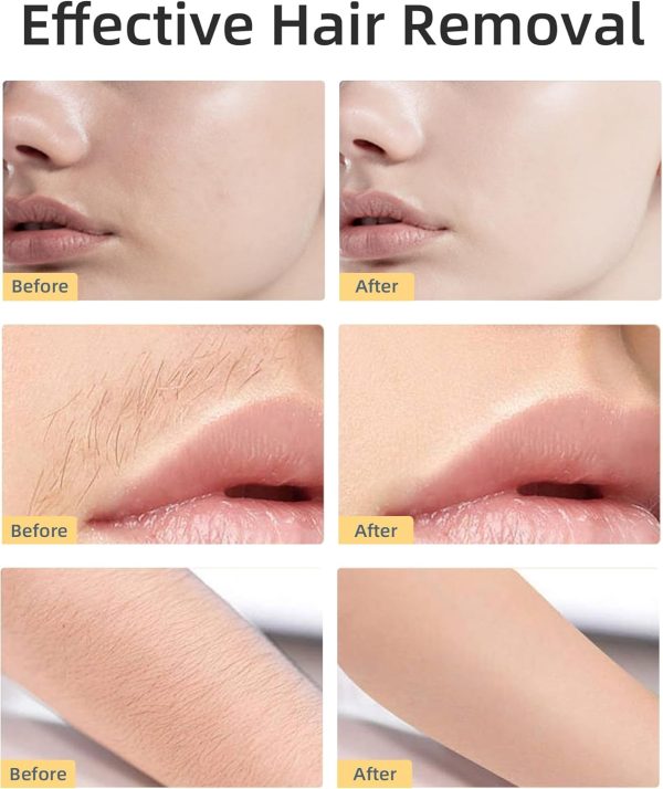 Facial Hair Removal for Women, Painless Womens Facial Hair Remover with 2 - Image 7