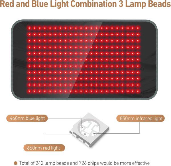 Comfytemp Red Blue Light Therapy Pad, FSA HSA Eligible Infrared Light - Image 5