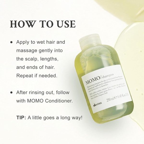 Davines MOMO Moisturizing Shampoo & Conditioner for Dry, Dehydrated Hair, - Image 4