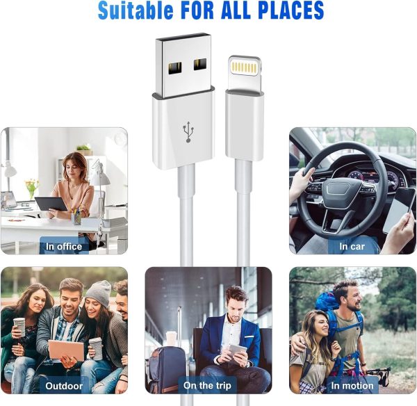5Pack(6/6/6/10/10FT) Lightning Cable Fast Charging Cable MFi Certified - Image 6