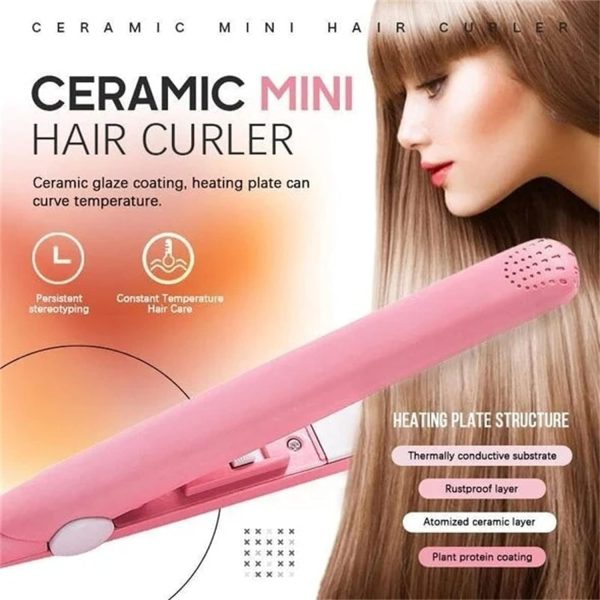 Mini Hair Curler, Ceramic Hair Curler for Short Hair Fine Hair, 2 in 1 Mini - Image 3