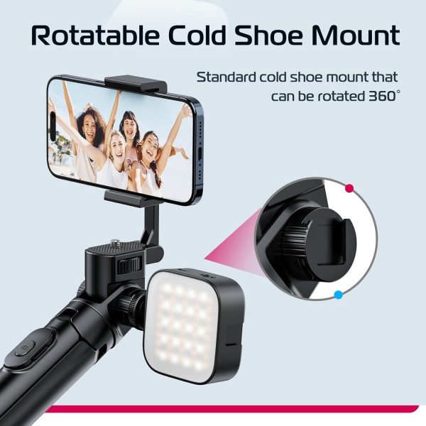 ULANZI MT-70 Extendable Phone Tripod, 63" Selfie Stick Phone Vlog Tripod - Image 6
