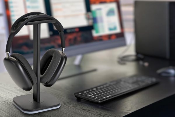 Headphone stand for desk, headset stand, headphone holder desk 2 in 1, RGB - Image 4