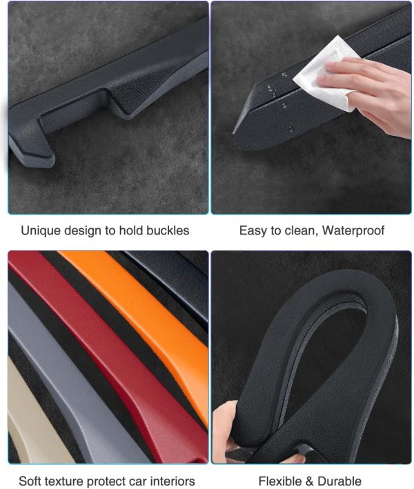 Car Seat Gap Filler, 2 Pack PU Leather Fill The Gap Between Seat and Center - Image 4