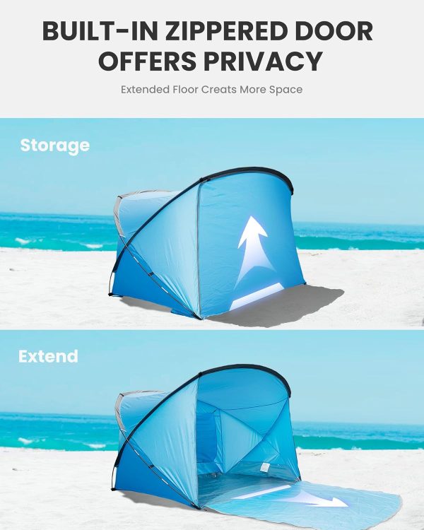 OutdoorMaster Beach Tent for 3-4 Person - Easy Setup and Portable Beach - Image 4