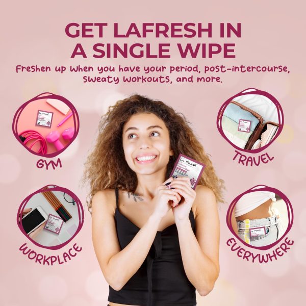 LA Fresh Feminine Wipes with Aloe Vera, Chamomile Extract, Cucumber, and - Image 5