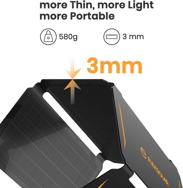 FlexSolar 30W Portable Solar Panel Chargers QC3.0 18W USB-A USB-C Output - Image 6