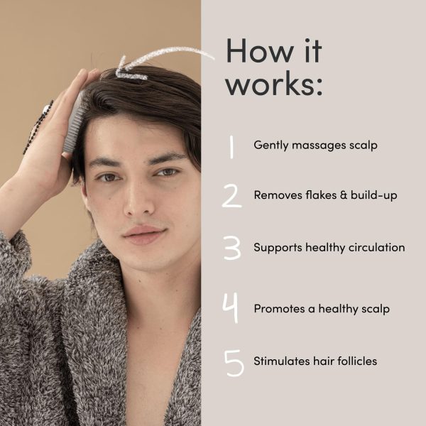 Jupiter Exfoliator Brush For Removing Dandruff & Build-Up - Detangling - Image 3