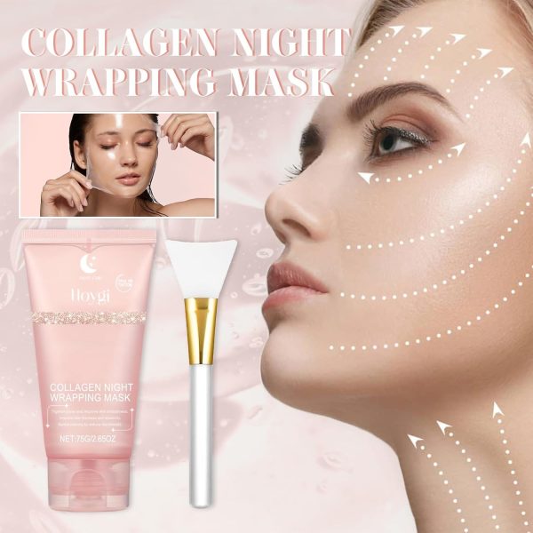 Collagen Overnight Wrapping Peel Off Facial Mask Pack, Collagen Night - Image 2