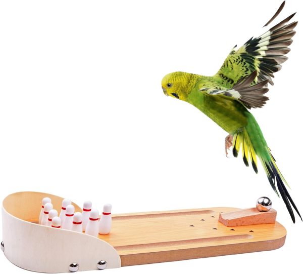 Table Top Mini Bowling Game Set-Tabletop Wooden Board Mini Arcade Desktop - Image 5