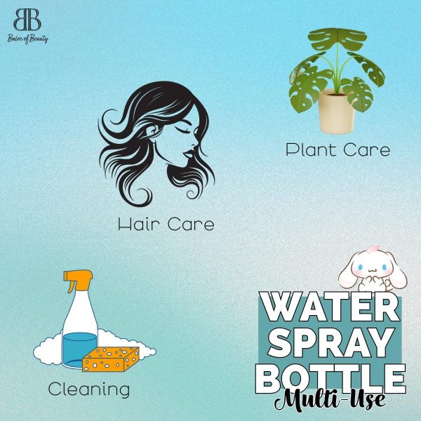 Hair Care Set Continuous Water Spray Bottle Brush Hair Clips Cute Kawaii - Image 6