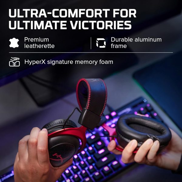 HyperX Cloud II - Gaming Headset, 7.1 Surround Sound, Memory Foam Ear Pads, - Image 8