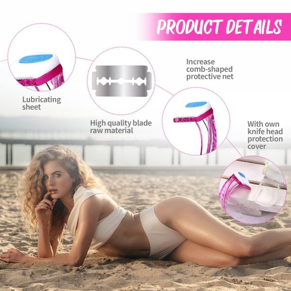 Honoson 16 Pieces T Type Bikini Disposable Razors for Women Durable Travel - Image 3