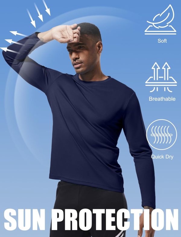 OYGSieg 6 Pack Long Sleeve Shirts for Men Moisture Wicking UPF SPF Sun - Image 5