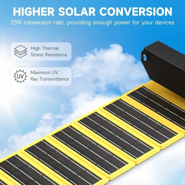 SHARGE Portable Solar Charger with USB A Port, 12W Foldable Solar Panel for - Image 3