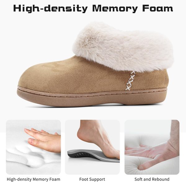 Women's Microsuede Bootie Slippers Warm Winter Memory Foam House Shoes for - Image 4