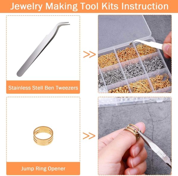 Anezus Earring Making Kit with Earring Hooks Findings, Earring Backs Posts, - Image 4