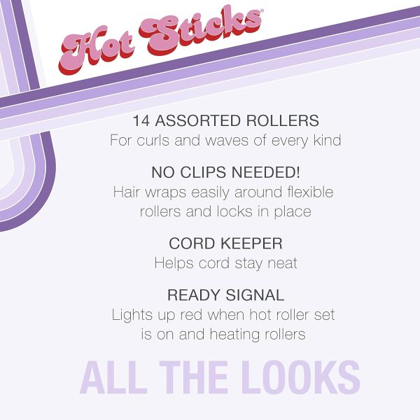 Conair Silicone Hot Rollers for Long, Medium, and All Hair - Hair Curler - - Image 2