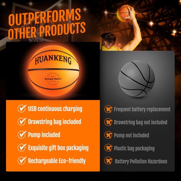 Glow in The Dark Basketball Birthday Gifts for 6 7 8 9 10 11 12 13 14 15 - Image 5
