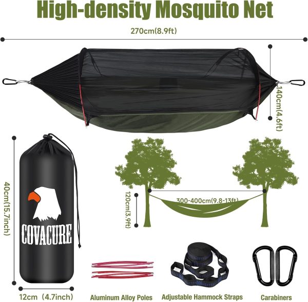 COVACURE Camping Hammock - Lightweight Double Hammock, Hammock Tent, - Image 6