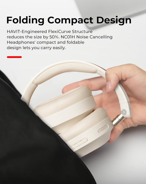 havit NC01 Active Noise Cancelling Headphones, Folding Design Headphones - Image 5