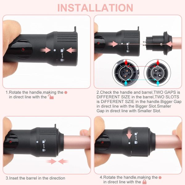 3 Barrel Curling Iron Hair Curler Beach Waves Hair Crimper Tool 5 in 1 - Image 6