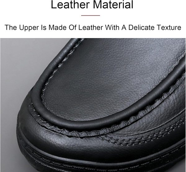 Men's Leather Handmade Platform Loafers Fashion Luxury Lightweight - Image 3