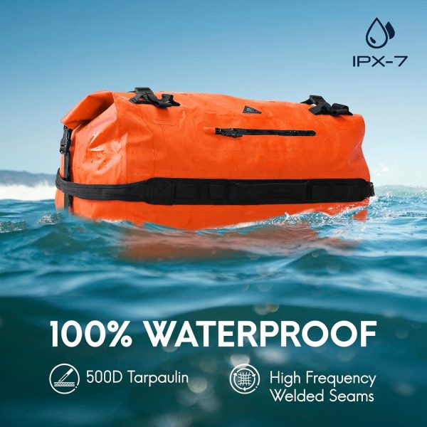 Haimont Large Waterproof Duffel Backpack Roll-Top Heavy Duty Dry Duffle Bag - Image 2