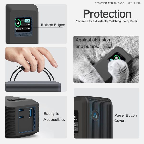 Silicone Case for Anker 737 Power Bank(24,000mAh 3-Port) 1/4-inch nut Hole, - Image 3
