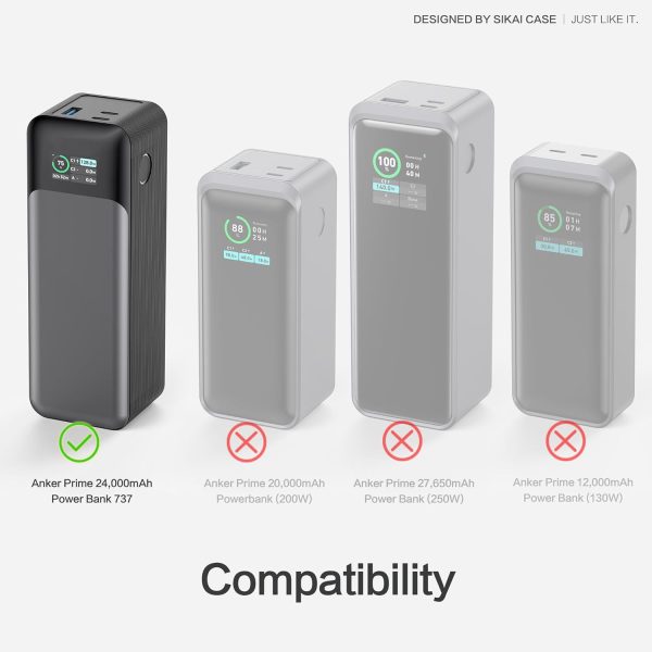 Silicone Case for Anker 737 Power Bank(24,000mAh 3-Port) 1/4-inch nut Hole, - Image 2