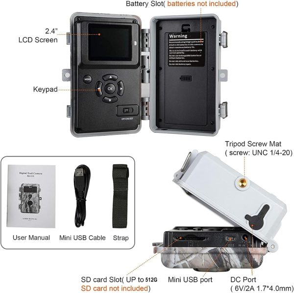 BLAZEVIDEO 2-Pack Game & Trail Camera 48MP 1296P MP4 Video No Glow Night - Image 7