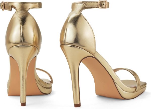 Women Strappy High Heeled Sandals,4.3-Inch Stiletto Open Square Toe Heels - Image 3