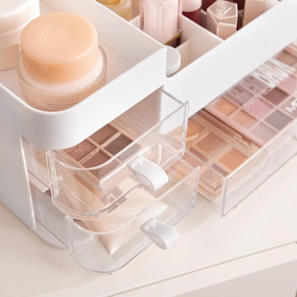 HBlife Makeup Organizer for Vanity Bathroom Organizer Large Skincare - Image 3