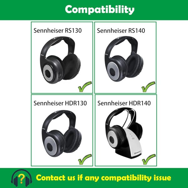 Earpads Cushion Compatible with Sennheiser RS130 HDR130 RS140 HDR140 - Image 2