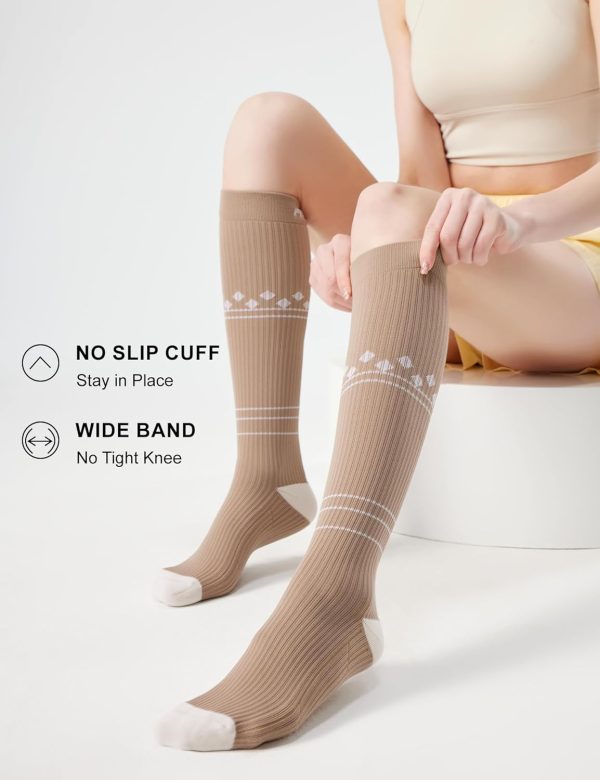 FITRELL 3 Pairs Compression Socks for Women and Men 20-30mmHg-Circulation - Image 4
