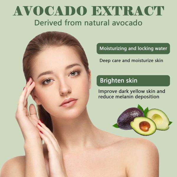 Avocado Skin Care Set for Women,6PCS Skincare Kits with Facial Cleanser, - Image 4