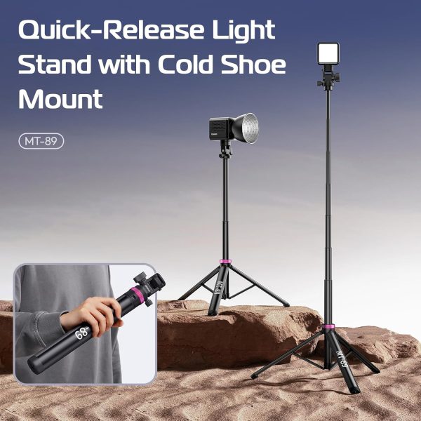 ULANZI MT-89 Extendable Tripod Aluminum, 82" Portable Adjustable Light - Image 4