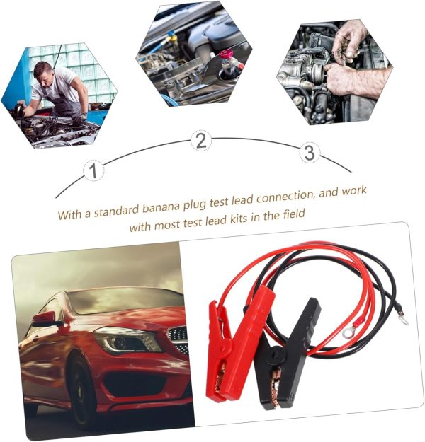 2pcs Electric Alligator Clips Car Jumper Wires Kit Battery Crocodile Clamp - Image 5